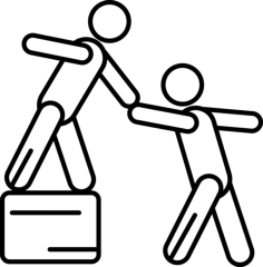 Helping A Man To Climb Svg Line Art, Free Vectors File